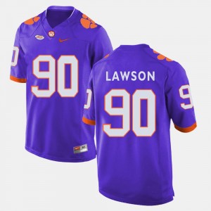 #90 Football For Men's Shaq Lawson College Jersey Purple Clemson