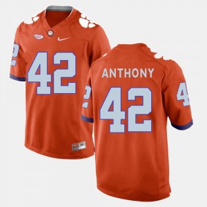 Football Orange Clemson University Stephone Anthony College Jersey Men's #42