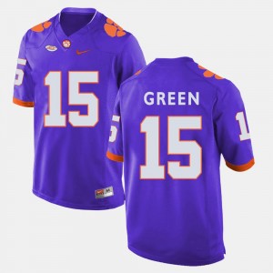 #15 Purple Mens T.J. Green College Jersey Clemson Tigers Football