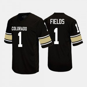 For Men #1 Colorado Buffalo Shay Fields College Jersey Football Black