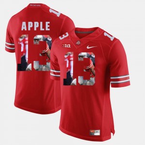 Ohio State Buckeye For Men's Pictorial Fashion Scarlet #13 Eli Apple College Jersey