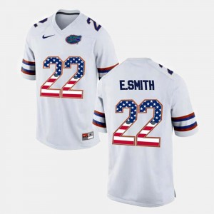 Gator White US Flag Fashion Mens Emmitt Smith College Jersey #22