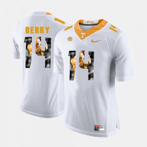 Pictorial Fashion Mens #14 White UT Volunteer Eric Berry College Jersey