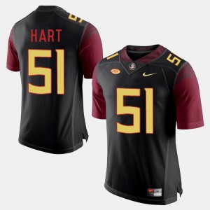 For Men #51 Black Florida State Football Bobby Hart College Jersey