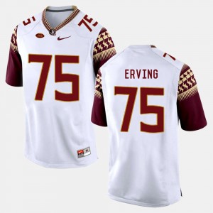 Football Florida State Cameron Erving College Jersey White #75 For Men