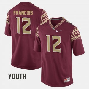 Deondre Francois College Jersey Youth Florida ST #12 Red Football