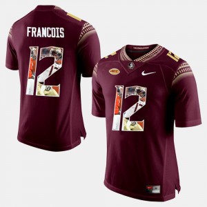 #12 Mens Deondre Francois College Jersey FSU Red Player Pictorial