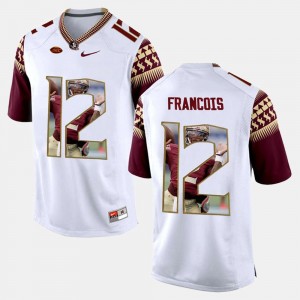 White Florida State Player Pictorial #12 Deondre Francois College Jersey Mens