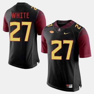 Football Marquez White College Jersey Mens Black #27 Florida State