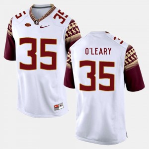 Men's White Football #35 Nick O'Leary College Jersey Florida ST