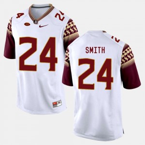 Terrance Smith College Jersey Mens #24 White Florida ST Football