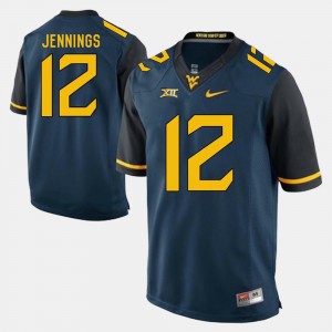 Alumni Football Game Gary Jennings College Jersey Mountaineers Blue For Men's #12