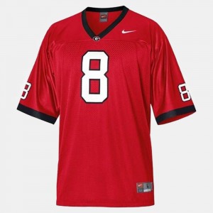Football Youth(Kids) #8 GA Bulldogs A.J. Green College Jersey Red