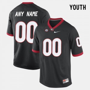 Limited Football Georgia Bulldogs College Custom Jersey Black #00 Youth(Kids)
