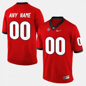 For Men's College Customized Jerseys Limited Football Red #00 Georgia