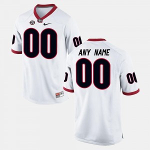 Limited Football Men's White UGA #00 College Customized Jerseys