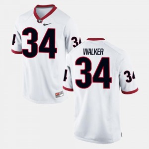 #34 Alumni Football Game UGA Bulldogs Herschel Walker College Jersey For Men's White
