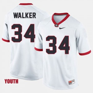 Herschel Walker College Jersey #34 White Football Georgia For Kids