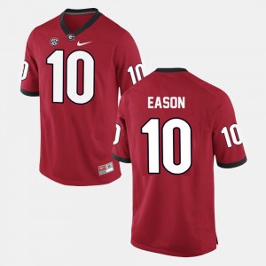 Jacob Eason College Jersey Red #10 Football GA Bulldogs Men