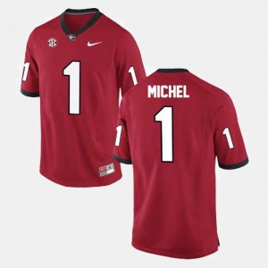 Red #1 For Men Sony Michel College Jersey Georgia Football