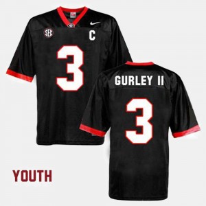 Black Football #3 UGA Youth(Kids) Todd Gurley II College Jersey