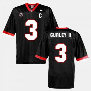 GA Bulldogs Black Football Todd Gurley II College Jersey #3 Men