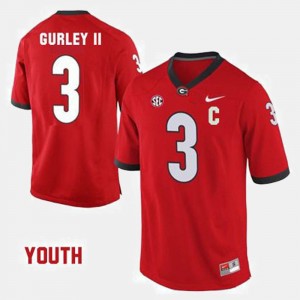Youth Football Todd Gurley II College Jersey #3 Red UGA