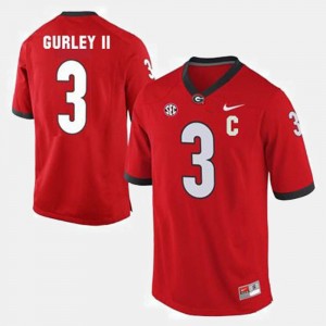 Todd Gurley II College Jersey Men Football Red GA Bulldogs #3