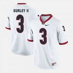 UGA Todd Gurley II College Jersey #3 White For Men Football