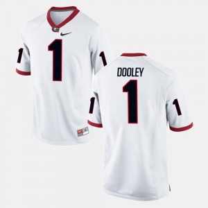 Vince Dooley College Jersey White For Men's Georgia #1 Alumni Football Game