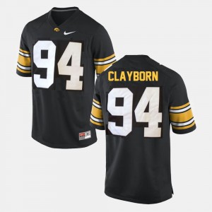 #94 University of Iowa For Men Football Adrian Clayborn College Jersey Black