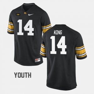 Youth Black #14 Hawkeyes Desmond King College Jersey Football