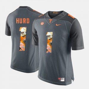 Tennessee Vols Jalen Hurd College Jersey Pictorial Fashion Grey For Men's #1