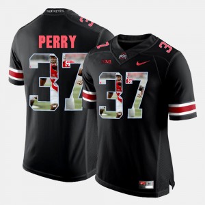 #37 Black Pictorial Fashion Buckeyes For Men's Joshua Perry College Jersey