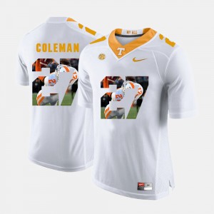 Pictorial Fashion For Men White Tennessee Justin Coleman College Jersey #27