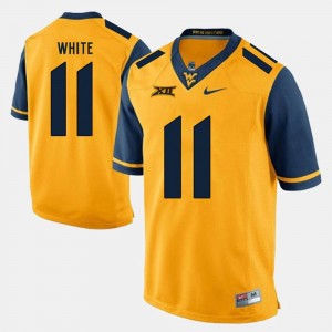 Alumni Football Game Mountaineers Gold #11 Men Kevin White College Jersey