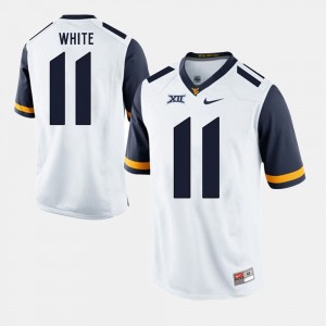 White Mens Kevin White College Jersey #11 Mountaineers Alumni Football Game