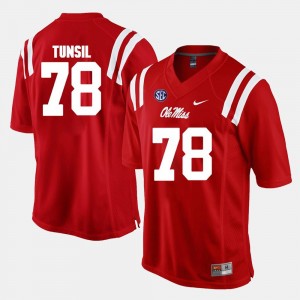 Laremy Tunsil College Jersey #78 Red Alumni Football Game University of Mississippi Men