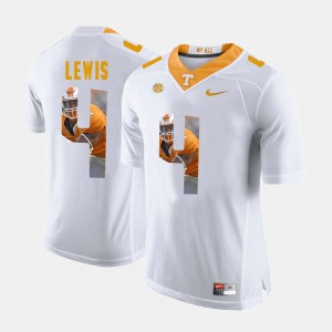 For Men Pictorial Fashion LaTroy Lewis College Jersey #4 White Tennessee Volunteers