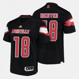 #18 Football Louisville Cardinals For Men Cole Hikutini College Jersey Black
