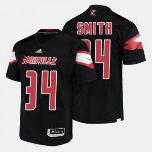 #34 Men's Jeremy Smith College Jersey Football Black University Of Louisville