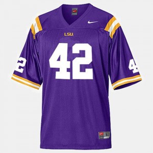 For Men's Football Purple Michael Ford College Jersey LSU #42
