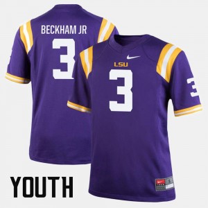 #3 LSU Odell Beckham Jr College Jersey Alumni Football Game Purple Youth