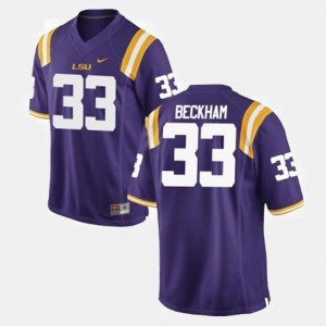 Football Purple #33 Odell Beckham Jr. College Jersey Men's Tigers
