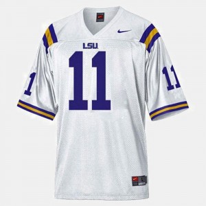 Spencer Ware College Jersey White Kids Louisiana State Tigers #11 Football