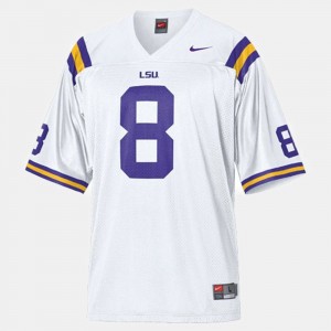 Youth Football LSU Tigers Zach Mettenberger College Jersey #8 White