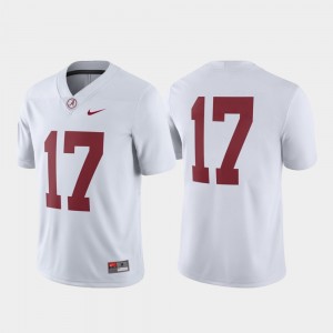Game #17 Alabama Roll Tide For Men College Jersey White Football