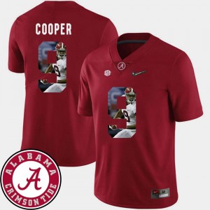 For Men's Football Alabama Amari Cooper College Jersey #9 Pictorial Fashion Crimson