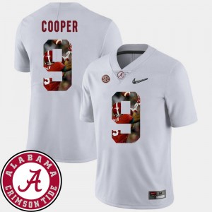 #9 Men Alabama Crimson Tide Football White Amari Cooper College Jersey Pictorial Fashion