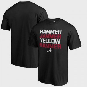 Bowl Game University of Alabama Hometown Collection Rammer Jammer Fanatics College T-Shirt Black For Men's